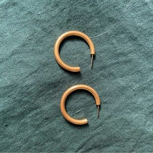 Madewell Medium Chunky Gold Hoops